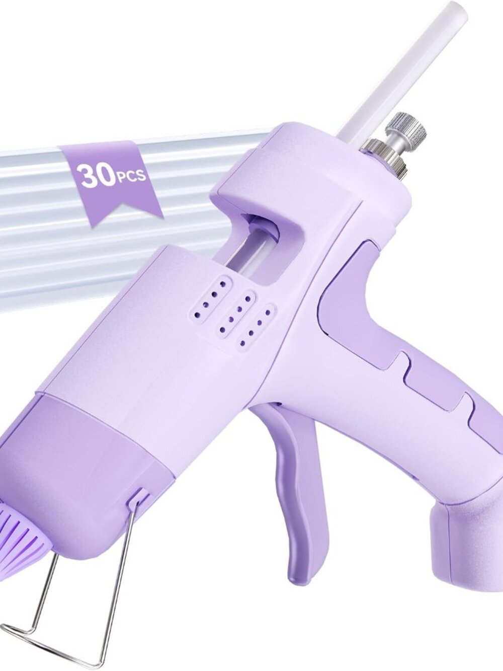Cordless Hot Glue Gun Kit – Rechargeable 2600mAh Battery, Fast Preheat, Includes